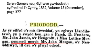 Seren Gomer: neu, Gyfrwyn gwybodaeth
cyffredinol i'r Cymry, 1832, Volume 15 (December),
page 377
 