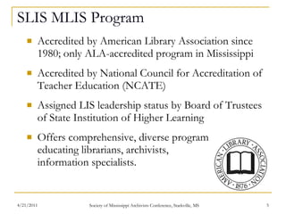 Development of a Graduate Certificate in Archives & Special Collections ...