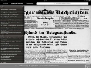 Weltbrand 1914 – die App der Staats- 12 und Universitätsbibliothek Hamburg 
 