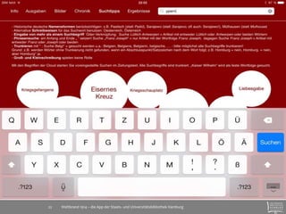 Weltbrand 1914 – die App der Staats- 22 und Universitätsbibliothek Hamburg 
 