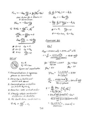 t)
~ x ::::: ~~·Ofle; dtit f- tItr (jIi;t~)()
dK (['/
due f<, /dW ylr .:5. /it/XL'S ';-1
, ':K-,-direc fIPp').
IIItyt.. = - DI'Jt3 d Cfi
d'C
c:) ",/lift + Ju(0_ ~pt c:f
4; .-~ f7
cJllltx. +- )Nt1~ =-- ()
dX d-F
Dt98 j~ ==- tUX diD.
d}(2. 02:-
C!/I- ::::. 0
en -::;::. Clfs
~.d ::::0
d~
.,~ r;'::::. R..
'''"'
~
""-~
.. ' Yi. == R+ Il11m
, S~herIlJc21 c()or.it'tlofe.s
I. Concen tYatfon 1/1 Clftleot/s
rtha$'"t!!' is COY/S" rC?fft-
;<. Def1,s'J lJes ~n 61tJ/lJ;.p q;Jd '
altd:ey- av~e '>CIf';le
3. Cf/I?c.en1rofttPt1 II? 610hlm
$0 ellhllr!! kit> > cA
1. f:ea.c hClr? rale /.( /1t';s-!-:..tJtder'
.6: S 1-e:c?clfJ ,·-slafe: f'Y-loleet{ /c)-f'-
tl;/'/II:::lon In t;/CJIlIn-I.
h.. No bU)1< /er)1) ("df-Jfv/,(:;!((:/r:l/J
D4i5 -== tJ, 0 i1-f CM% ==- 1.11- x lOG ;'1'1%
c == .E... :;::. /,01:5 x /tJ~ = 4/J,Kj HIt/Ie
Rr {S'.311 Pa.,..lX2'lIKJ m.o7
I11(}/eK
!jill .: 2f1...t/W}h'1 ::::; IJ, tJg/
1~(j WVl
J<>l::::; O'Yb3
~z-:: /,0
 