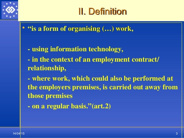 contract form iii labour in European Union the Telework Industrial relations contract form iii labour in European Union the Telework Industrial relations