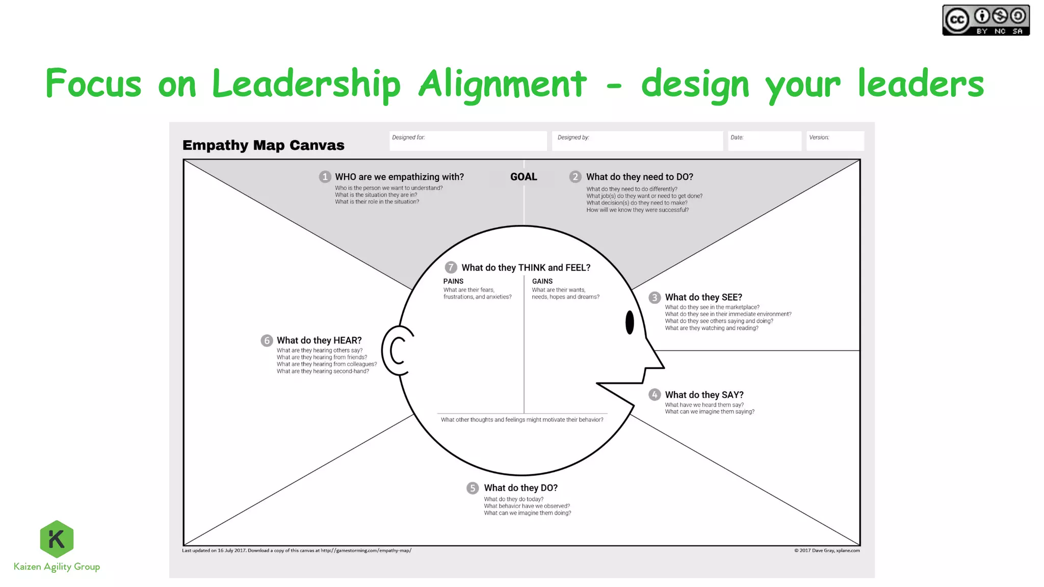 Focus on Leadership Alignment - design your leaders
 