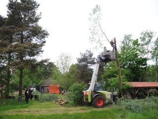 We maken een ooievaarsnest