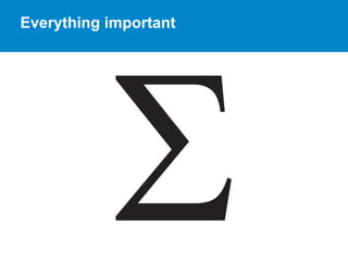 Everything important
 