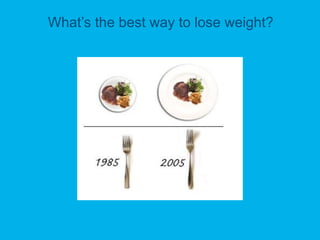 What’s the best way to lose weight?
 