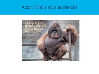 Actor: Who’s your audience?
 