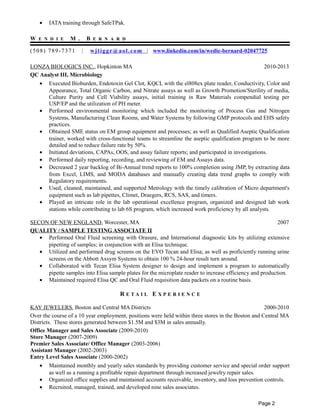 Moda Com Protocol Wendie Bernard CV | DOC
