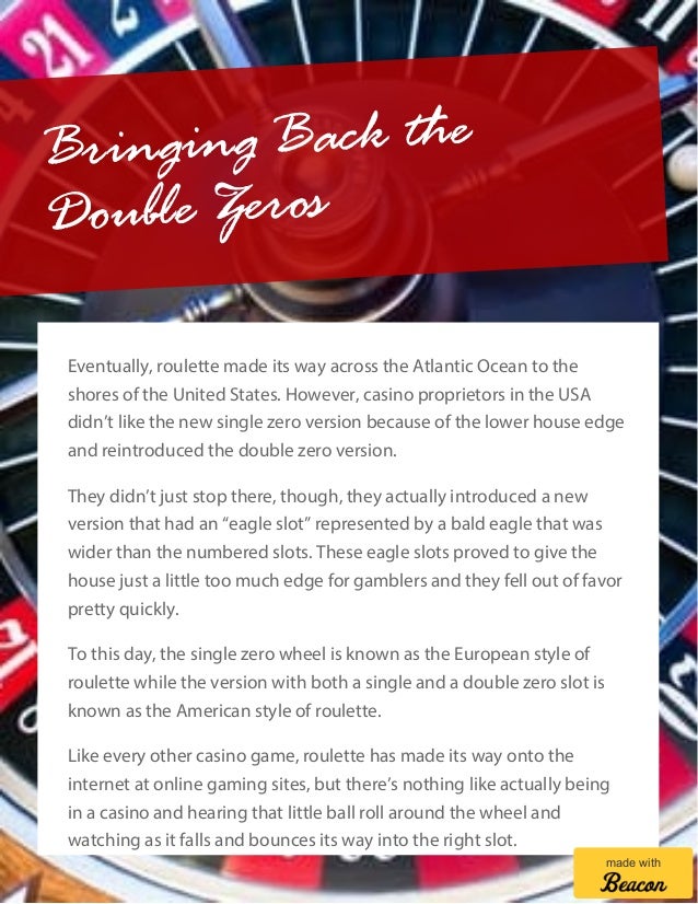 Wendover Resorts and Casinos Present A Short History of Roulette