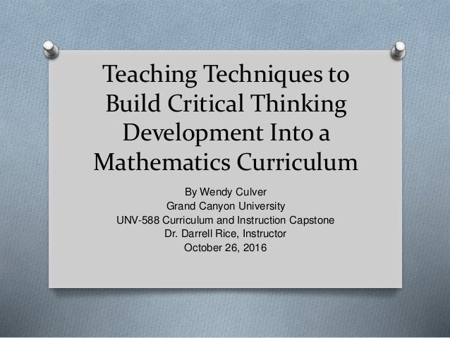 16 techniques of critical thinking