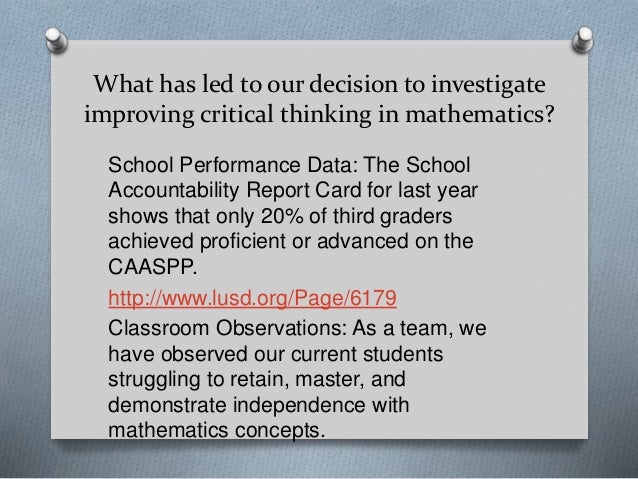 Critical thinking development