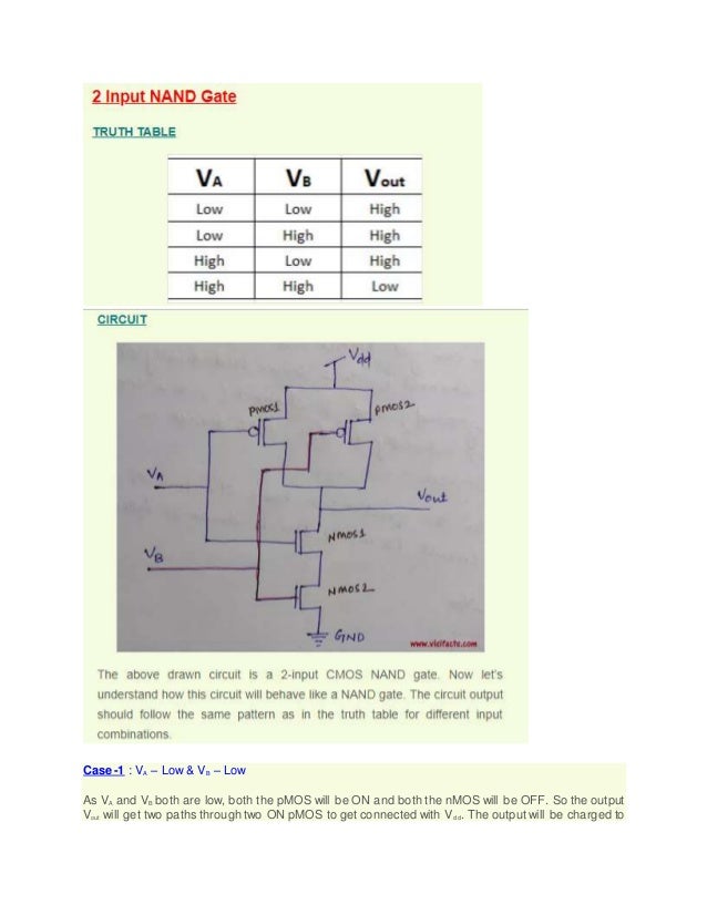 We need parallel or series connections of n mos and pmos with a nmos