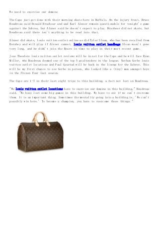 We need to exorcise our demons

The Caps just got done with their morning skate here in Buffalo. On the injury front, Bruc...