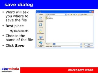 Microsoft Office Word Basics Training | PDF