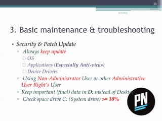Introduction, Installation Operating System and Application | PPTX