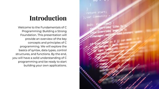 Introduction to C programming | PPT