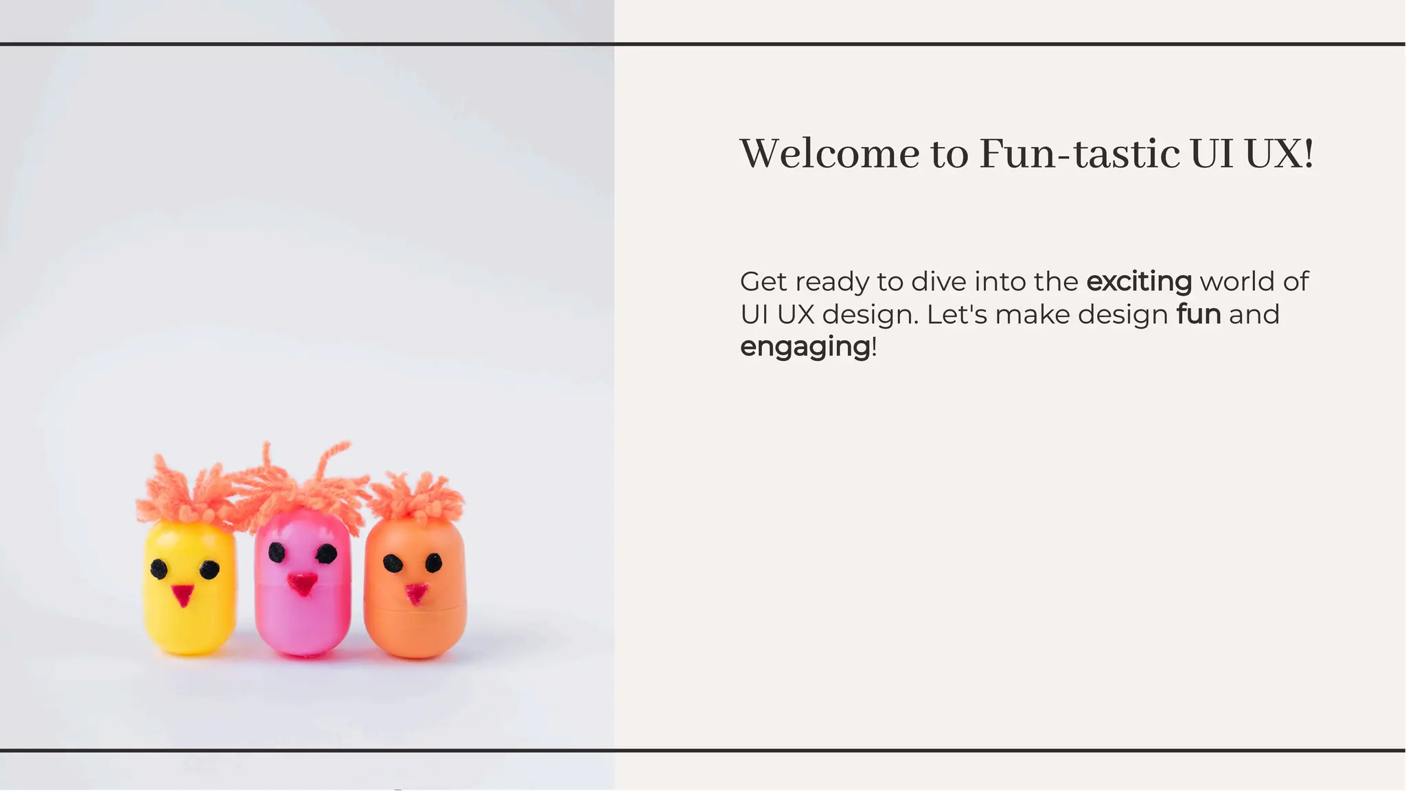 Fun Basic UIUX Design for students at school | PPT image.