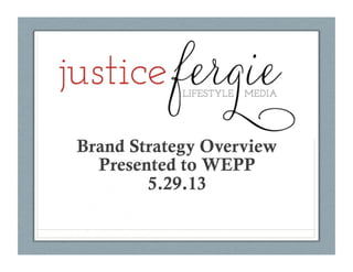 Brand Strategy Overview
Presented to WEPP
5.29.13
 