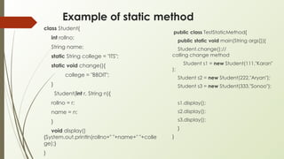 Comprehensive Guide to Java Static Keyword and This Reference | PPTX