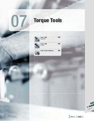 07
295
Torque Tools
Series 7400 298
Adjustable
Series 7400 302
Pre-Set
Series Torque-indicators 305
Torque Tools
 