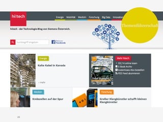 21 
Themenführerschaft 
 