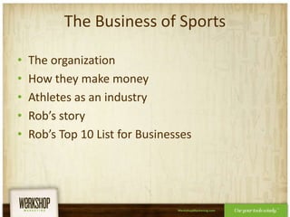 The Business of Sports | PPTX