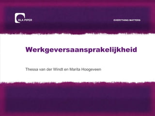 Werkgeversaansprakelijkheid

Thessa van der Windt en Marita Hoogeveen
 