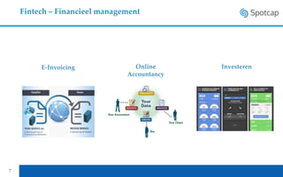 7
E-Invoicing
Fintech – Financieel management
InvesterenOnline
Accountancy
 