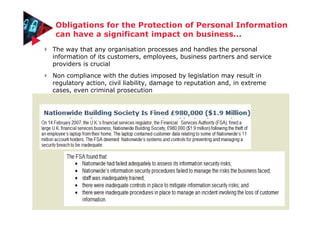 Follow this event on Twitter: #WerksmansPOPI
Obligations for the Protection of Personal Information
can have a significant impact on business...
The way that any organisation processes and handles the personal
information of its customers, employees, business partners and service
providers is crucial
Non compliance with the duties imposed by legislation may result in
regulatory action, civil liability, damage to reputation and, in extreme
cases, even criminal prosecution
 