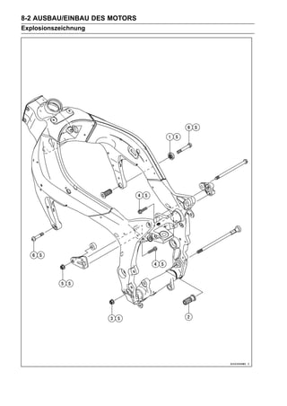 8-2 AUSBAU/EINBAU DES MOTORS
Explosionszeichnung
 