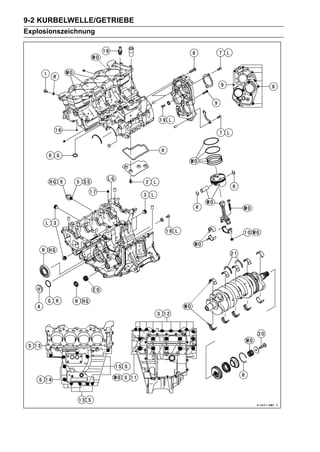 9-2 KURBELWELLE/GETRIEBE
Explosionszeichnung
 