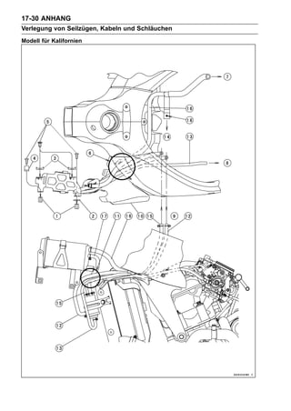 17-30 ANHANG
Verlegung von Seilzügen, Kabeln und Schläuchen
Modell für Kalifornien
 