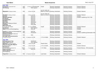 Hans Martin                                                                           Werke-Verzeichnis                   ...