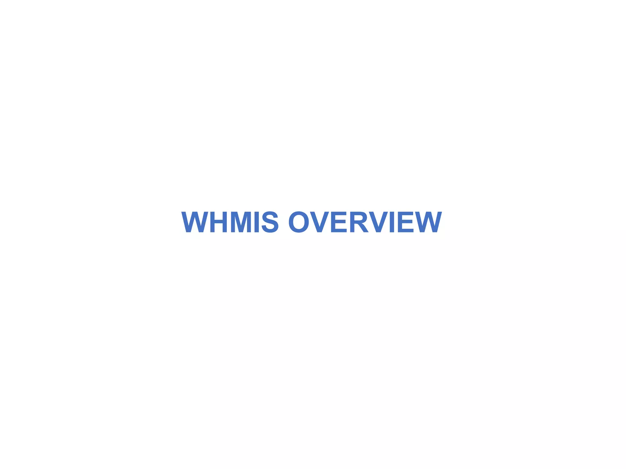 Werk WHMIS Training | PPT