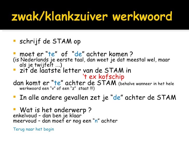 Werkwoordspelling