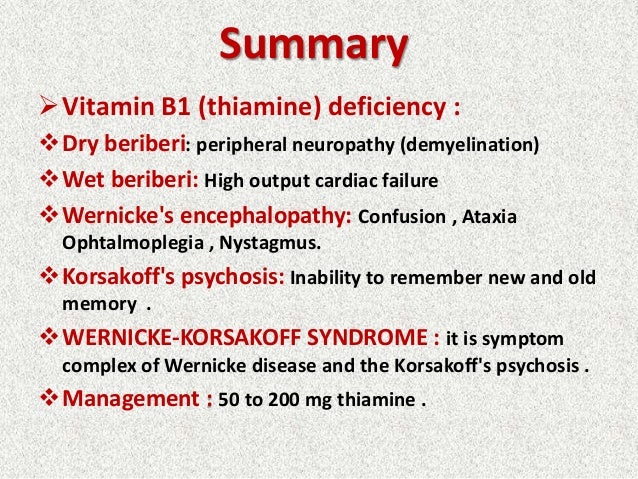wernicke korsahoff syndrome wernicke encephalopathy