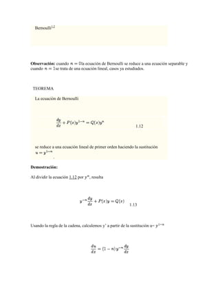 E.D.E,E.D BERNOLLI ,E.D. LINEALES, 