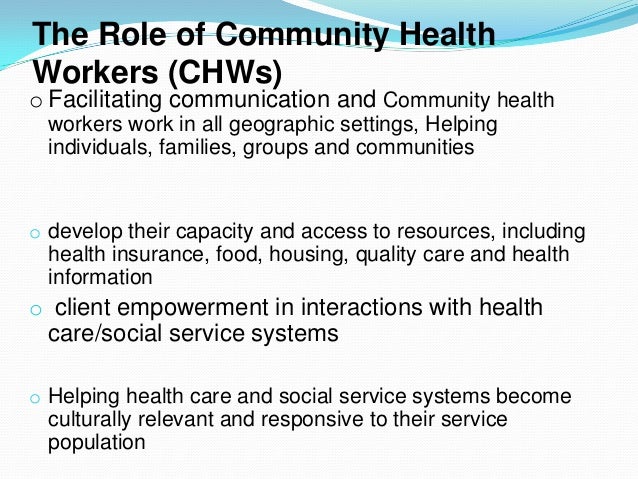 THE Role Of Community Mental Health Workers jaz-bael