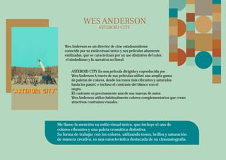 ARTISTA CINEASTA PALETA DE COLORES WES ANDERSON | PDF