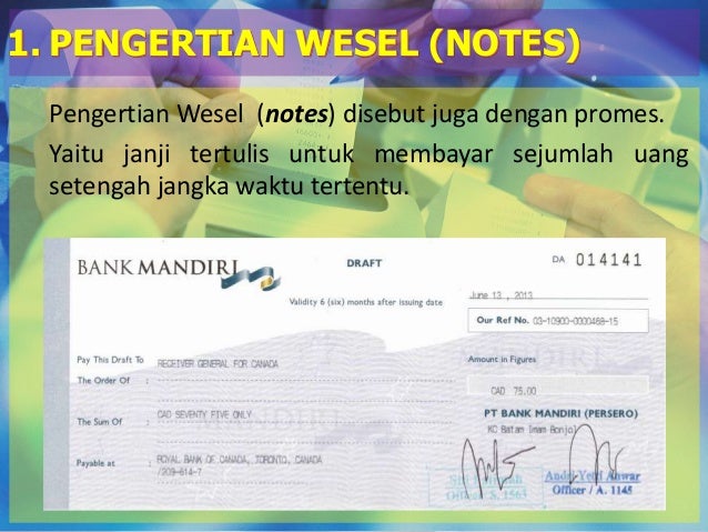 Contoh Surat Wesel Tagih