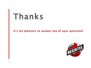 Thanks It’s my pleasure to answer any of your questions   