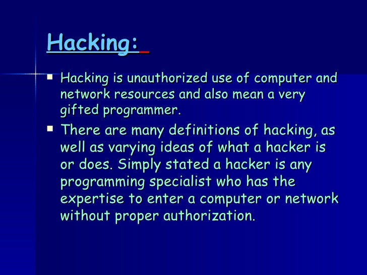 Brief Introduction of Hackers