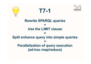 Results T7-1 wrt T3
   1 CPV Code (5)
   3 NUTS Codes
  5 simple queries


Time: ~10,55 sec.
 