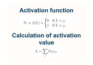 Activation function



Calculation of activation
          value
 