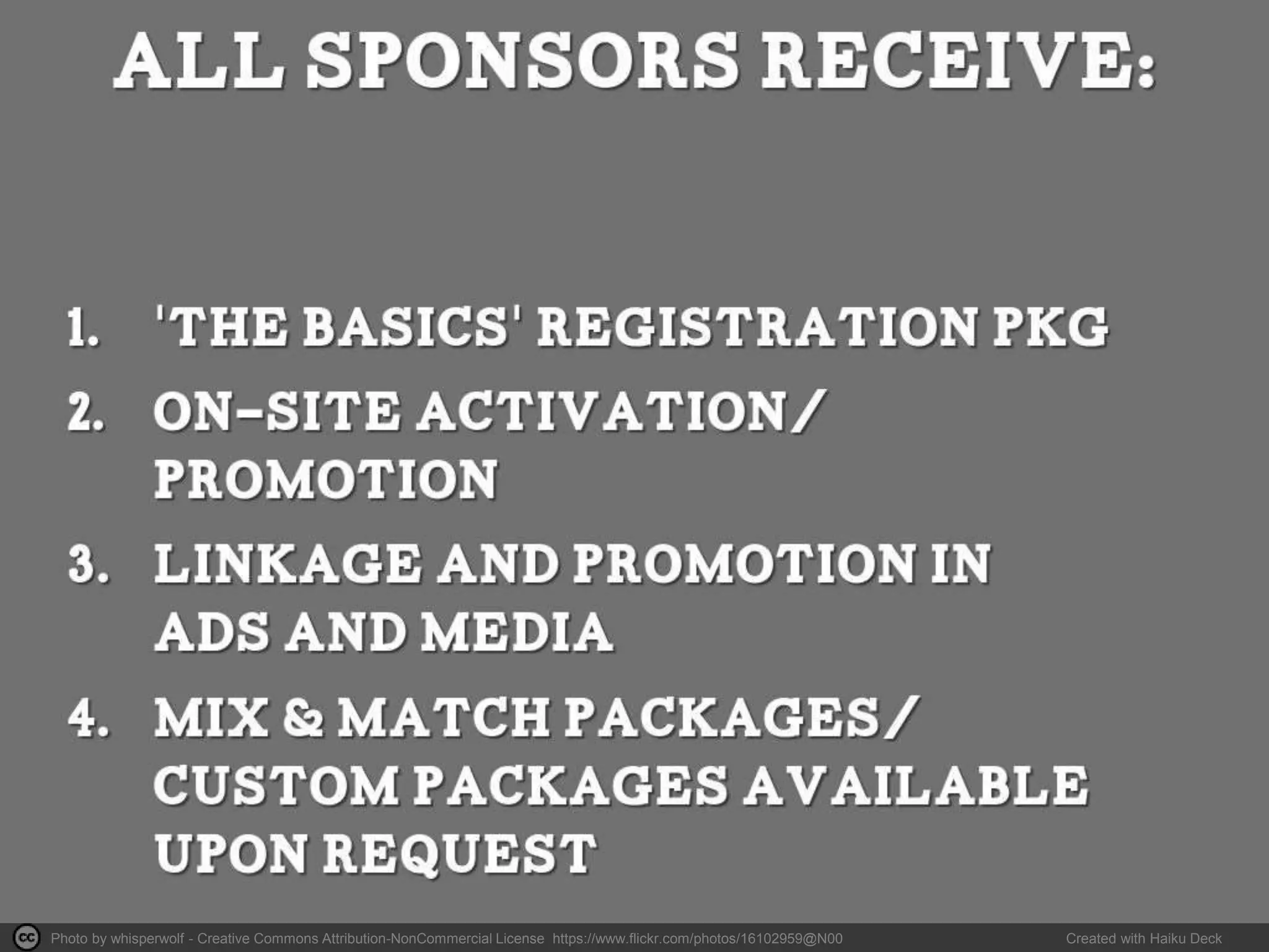 Photo by whisperwolf - Creative Commons Attribution-NonCommercial License https://www.flickr.com/photos/16102959@N00 Created with Haiku Deck
 