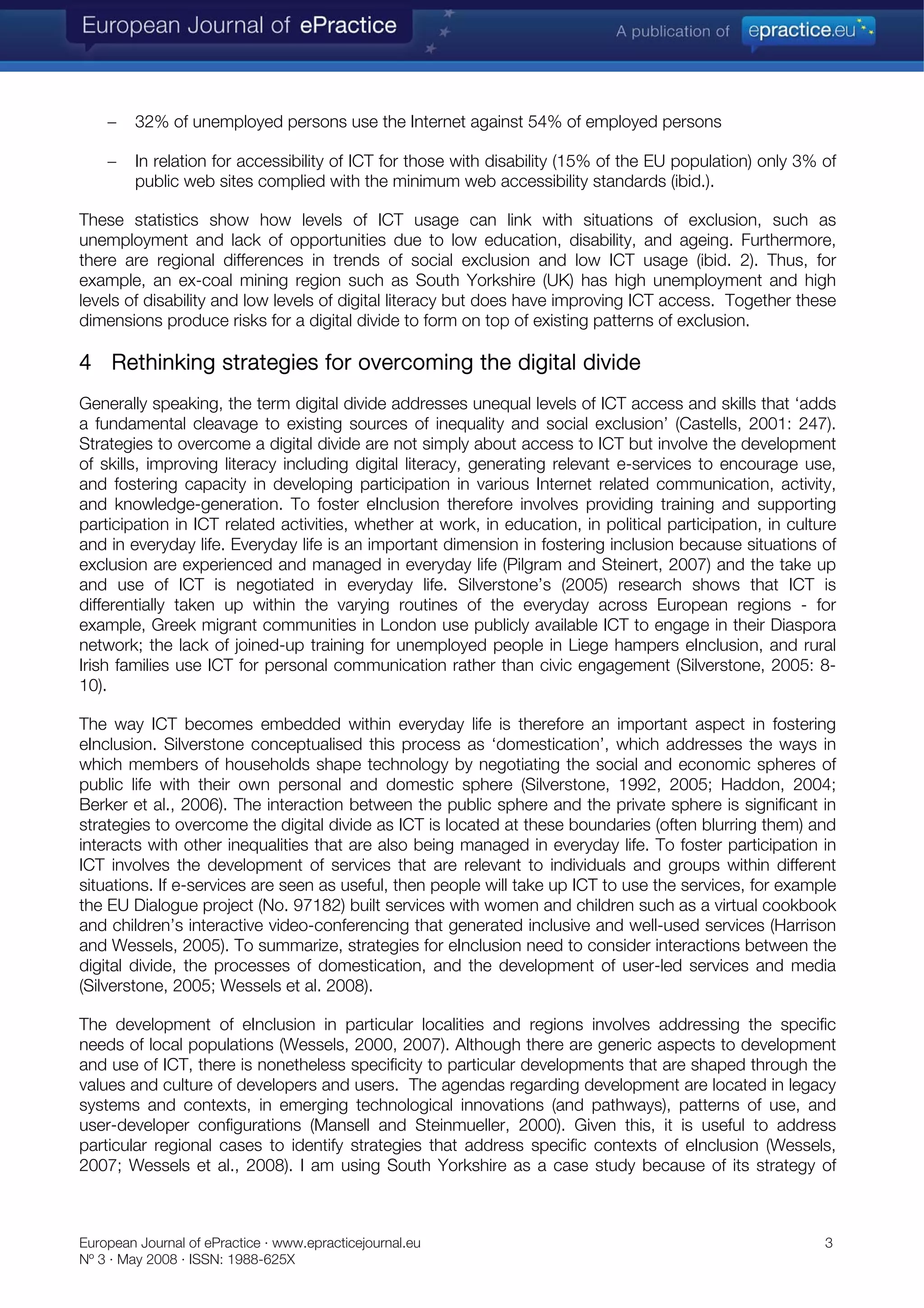 Creating a regional agency to foster eInclusion: the case of South Yorkshire, UK