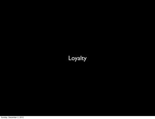 Loyalty




Sunday, December 2, 2012
 
