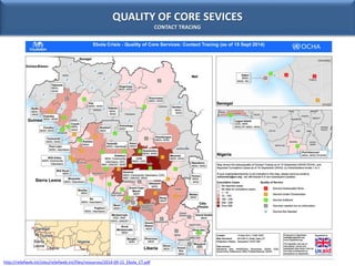 QUALITY OF CORE SERVICES 
http://reliefweb.int/sites/reliefweb.int/files/resources/2014-09-15_Ebola_CT.pdf 
CONTACT TRACIN...