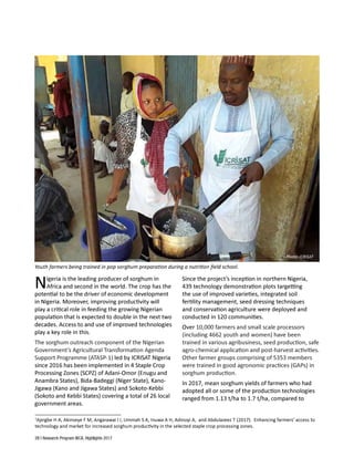 West and Central Africa (WCA) Annual Report 2017 : Assisting farmers with best practices and capacity building in Nigeria