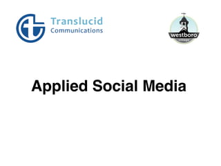 Applied Social Media
 